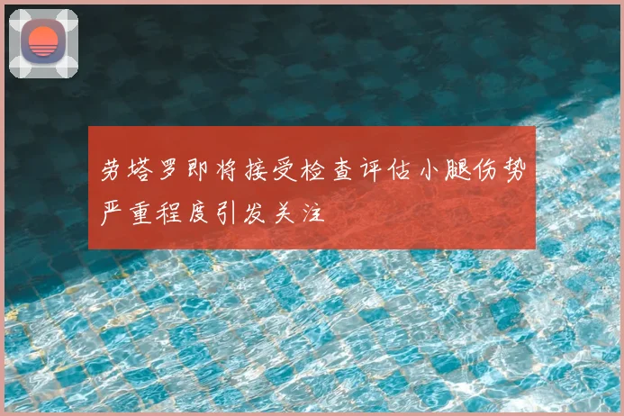 劳塔罗即将接受检查评估小腿伤势严重程度引发关注